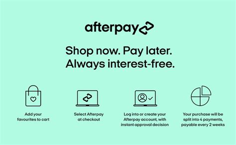 Buy now pay later with Afterpay